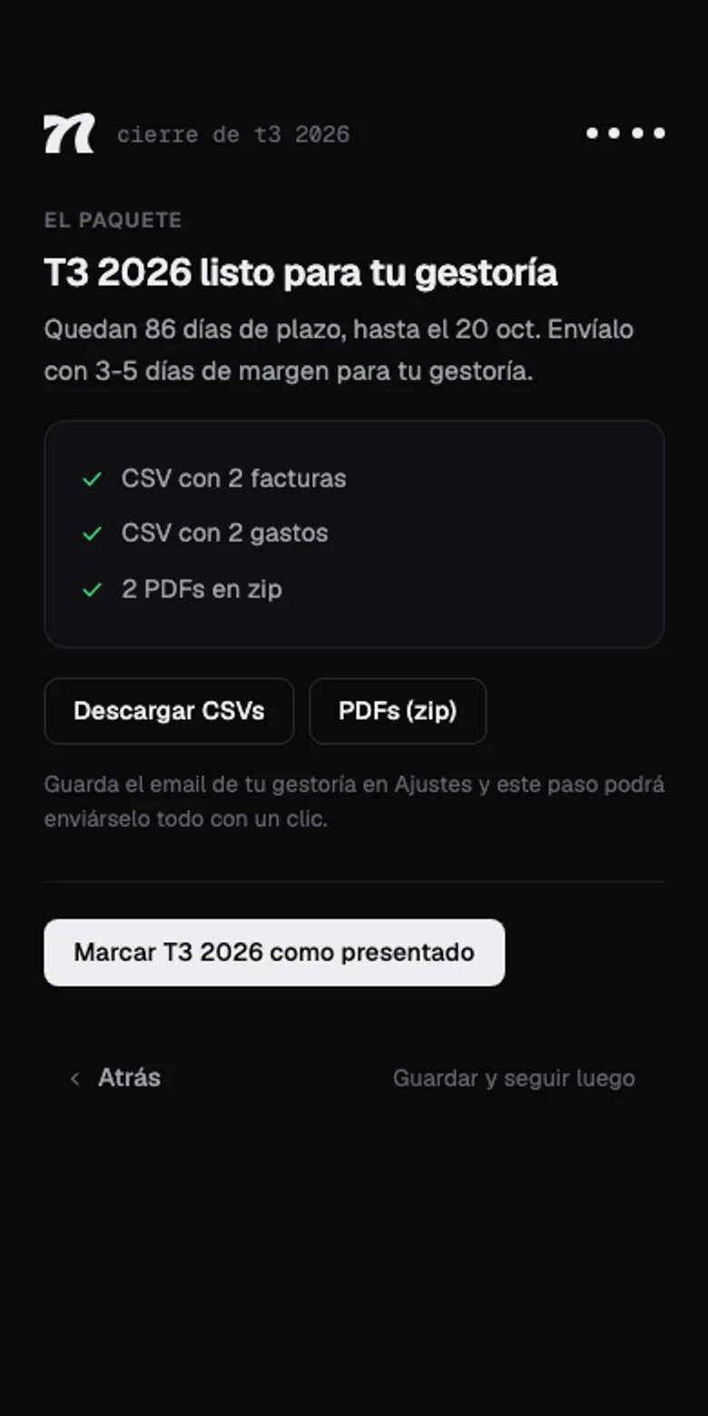 El cierre, también en el móvil