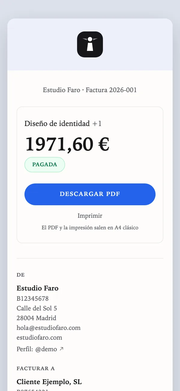 Tu marca en la factura